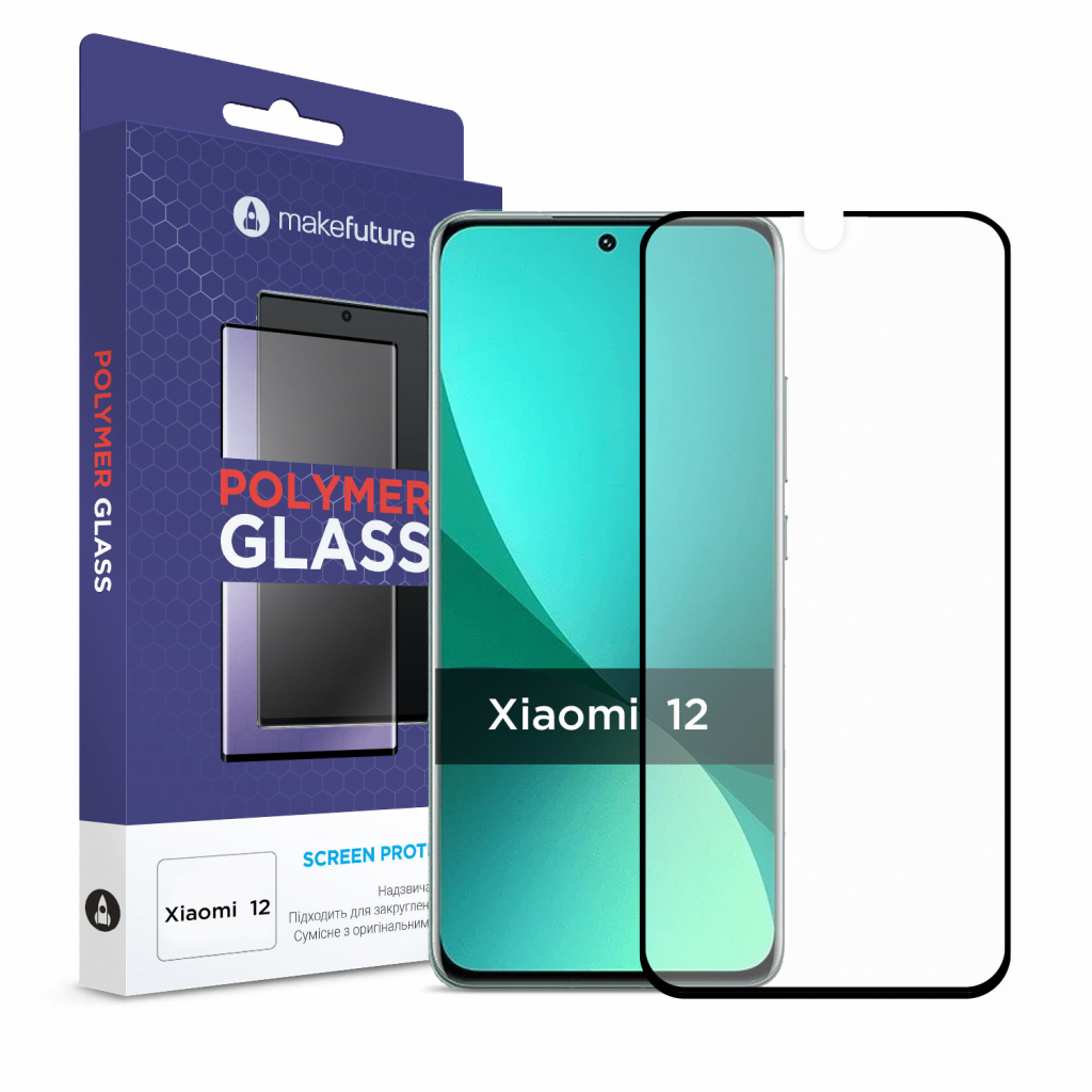 Стекло защитное MakeFuture Xiaomi 12/12X Polymer Glass (MGP-X12/12X) Стекло защитное MakeFuture Xiaomi 12/12X Polymer Glass (MGP-X12/12X)