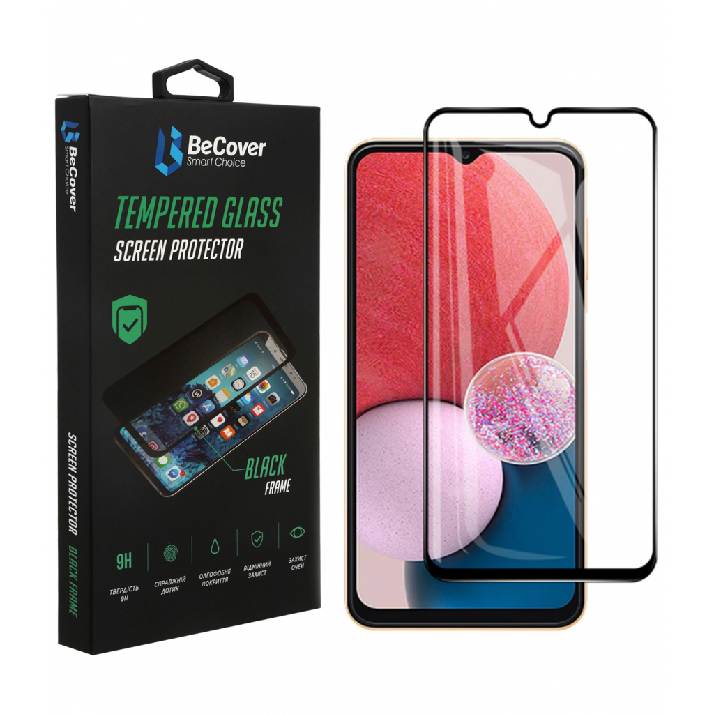Стекло защитное BeCover Samsung Galaxy A13 4G SM-A135 Black (707320)
