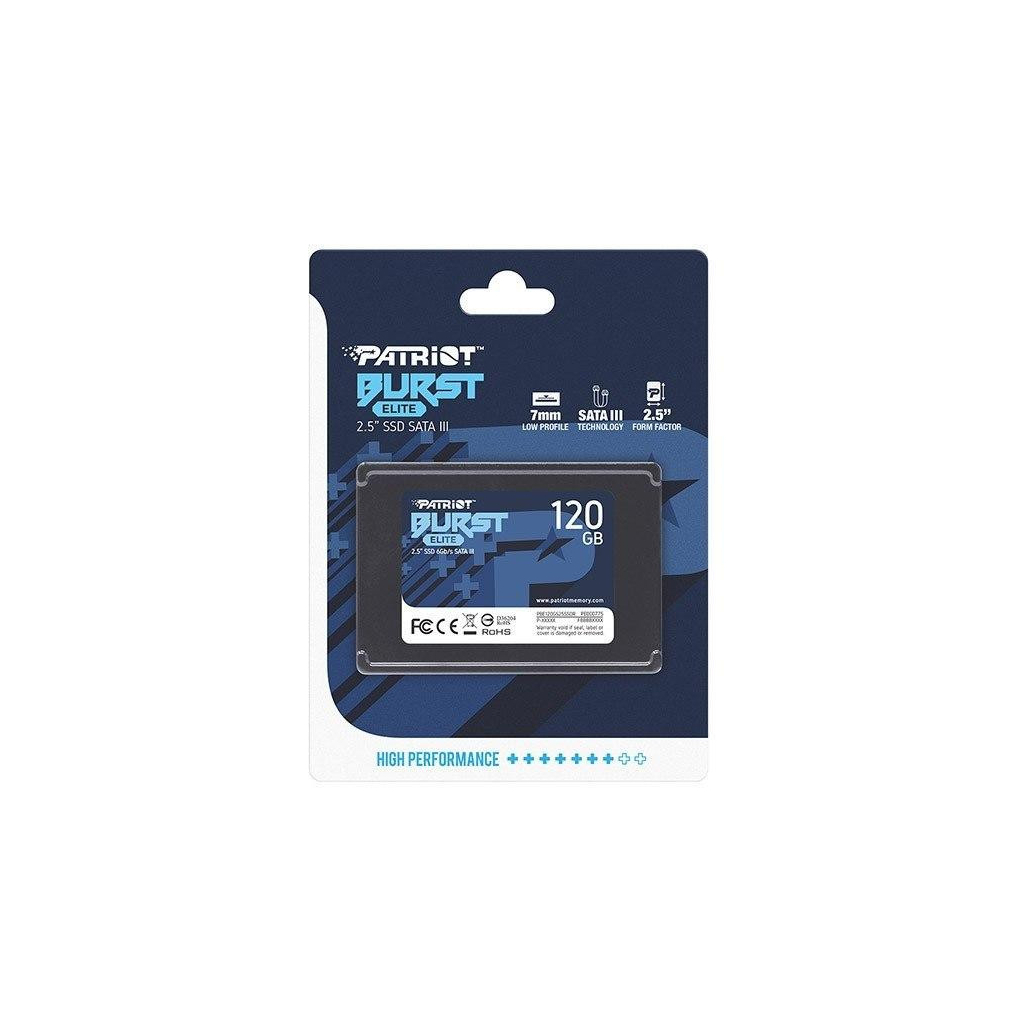 Накопитель SSD 2.5" 120GB Burst Elite Patriot (PBE120GS25SSDR) - 2
