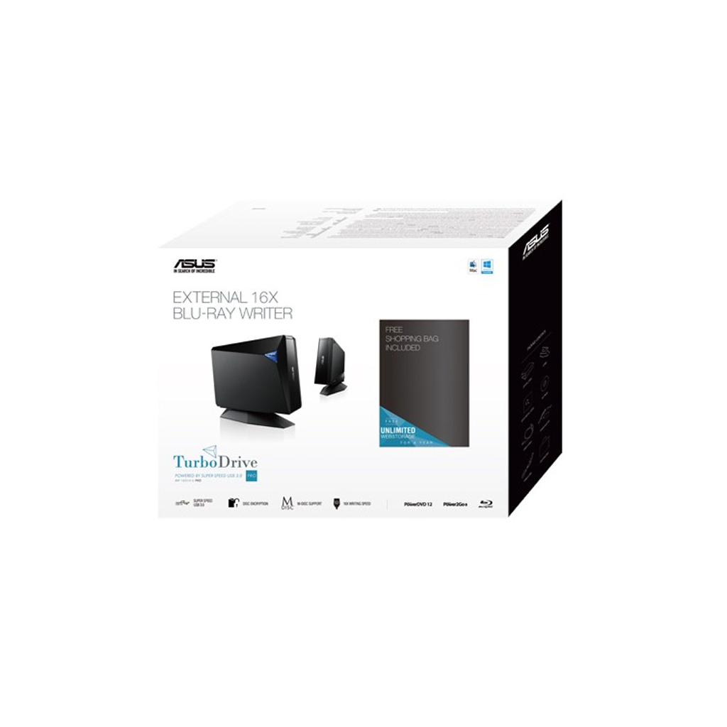 Оптический привод Blu-Ray ASUS BW-16D1H-U PRO/BLK/G/AS - 3