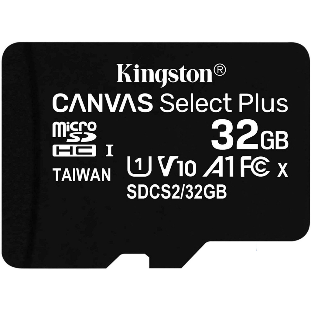 Карта памяти Kingston 32GB microSDHC class 10 UHS-I A1 (R-100MB/s) Canvas (SDCS2/32GBSP) - 1