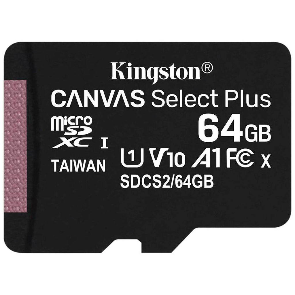 Карта памяти Kingston 64GB micSDXC class 10 A1 Canvas Select Plus (SDCS2/64GB) - 1
