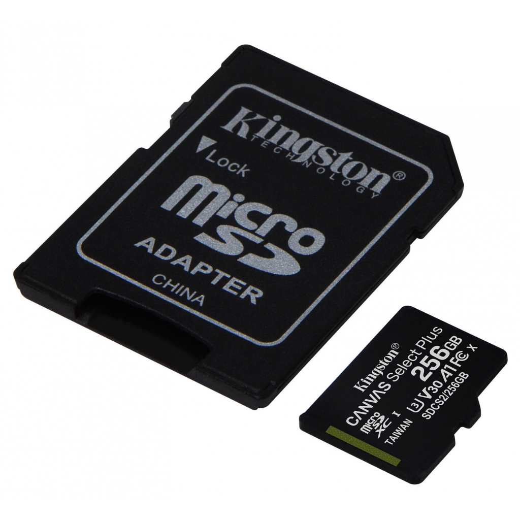 Карта памяти Kingston 256GB microSD class 10 A1 Canvas Select Plus (SDCS2/256GB) - 1