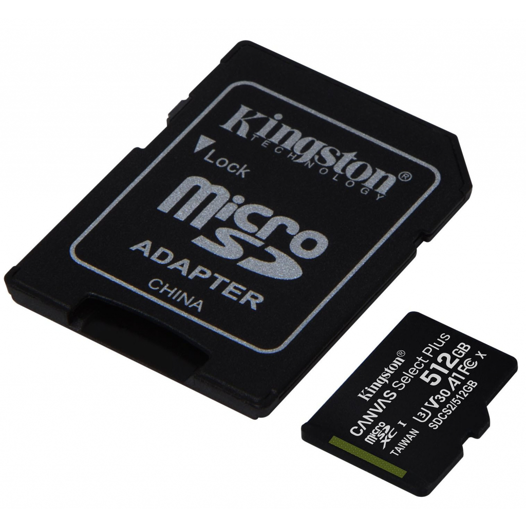 Карта памяти Kingston 512GB microSD class 10 A1 Canvas Select Plus (SDCS2/512GB) - 1