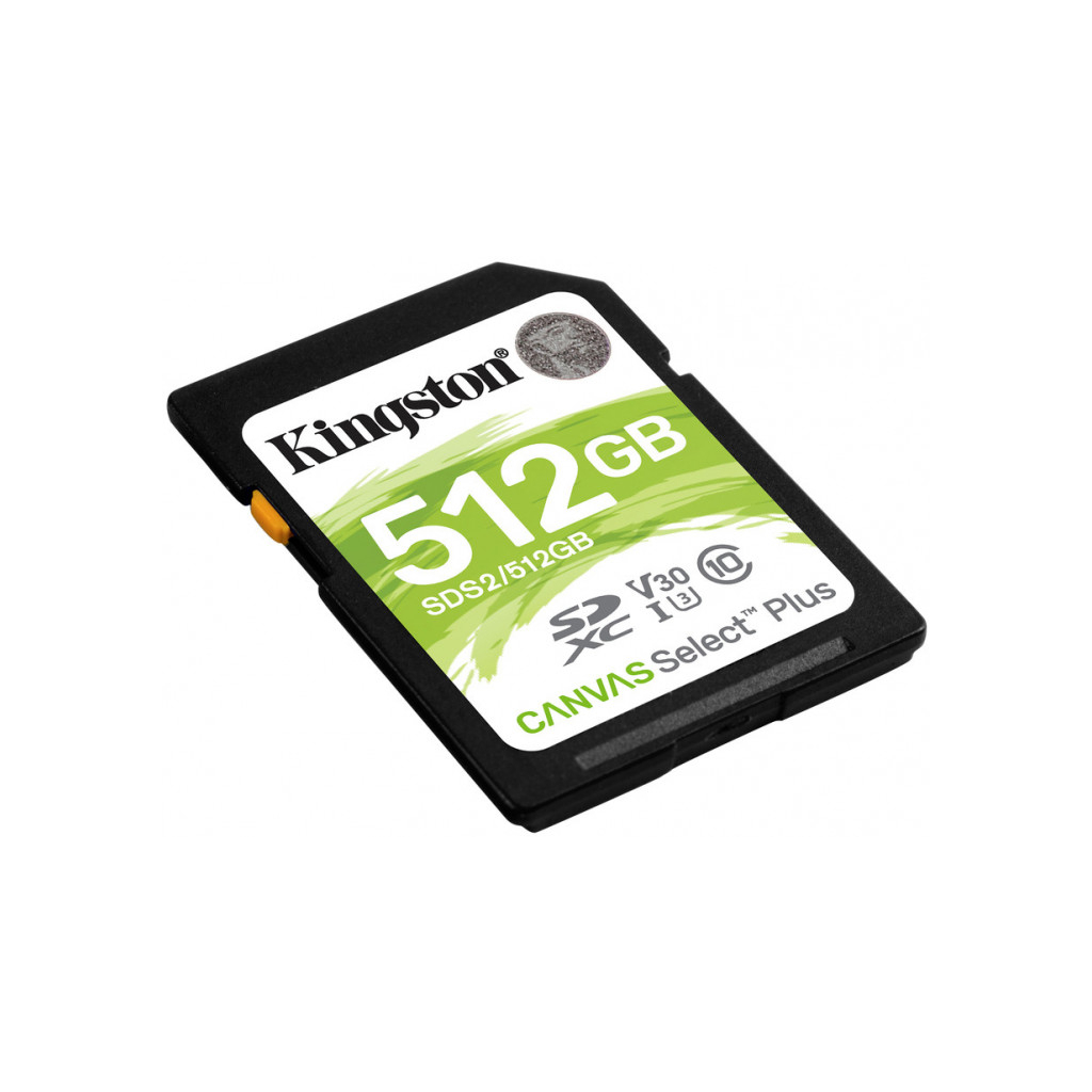 Карта памяти Kingston 512GB SDXC class 10 UHS-I U3 Canvas Select Plus (SDS2/512GB) - 1