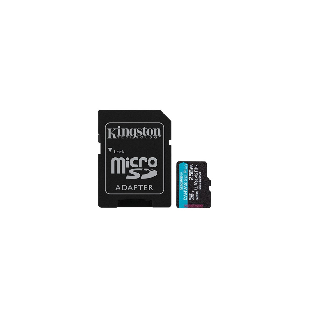 Карта памяти Kingston 256GB microSDXC class 10 UHS-I U3 A2 Canvas Go Plus (SDCG3/256GB)