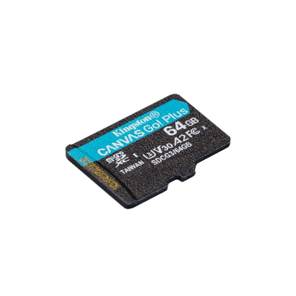 Карта памяти Kingston 64GB microSD class 10 UHS-I U3 A2 Canvas Go Plus (SDCG3/64GBSP) - 1