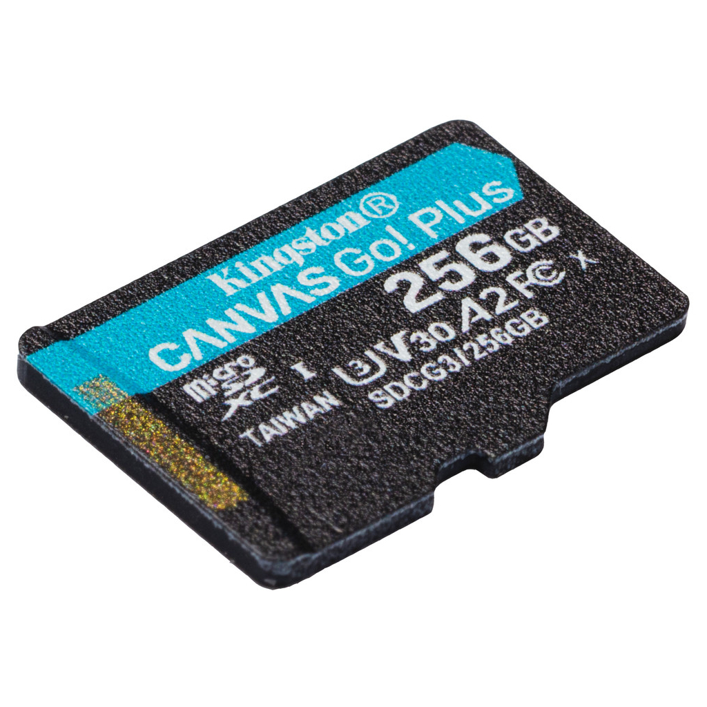 Карта памяти Kingston 256GB microSDXC class 10 A2 U3 V30 Canvas Go Plus (SDCG3/256GBSP) - 1