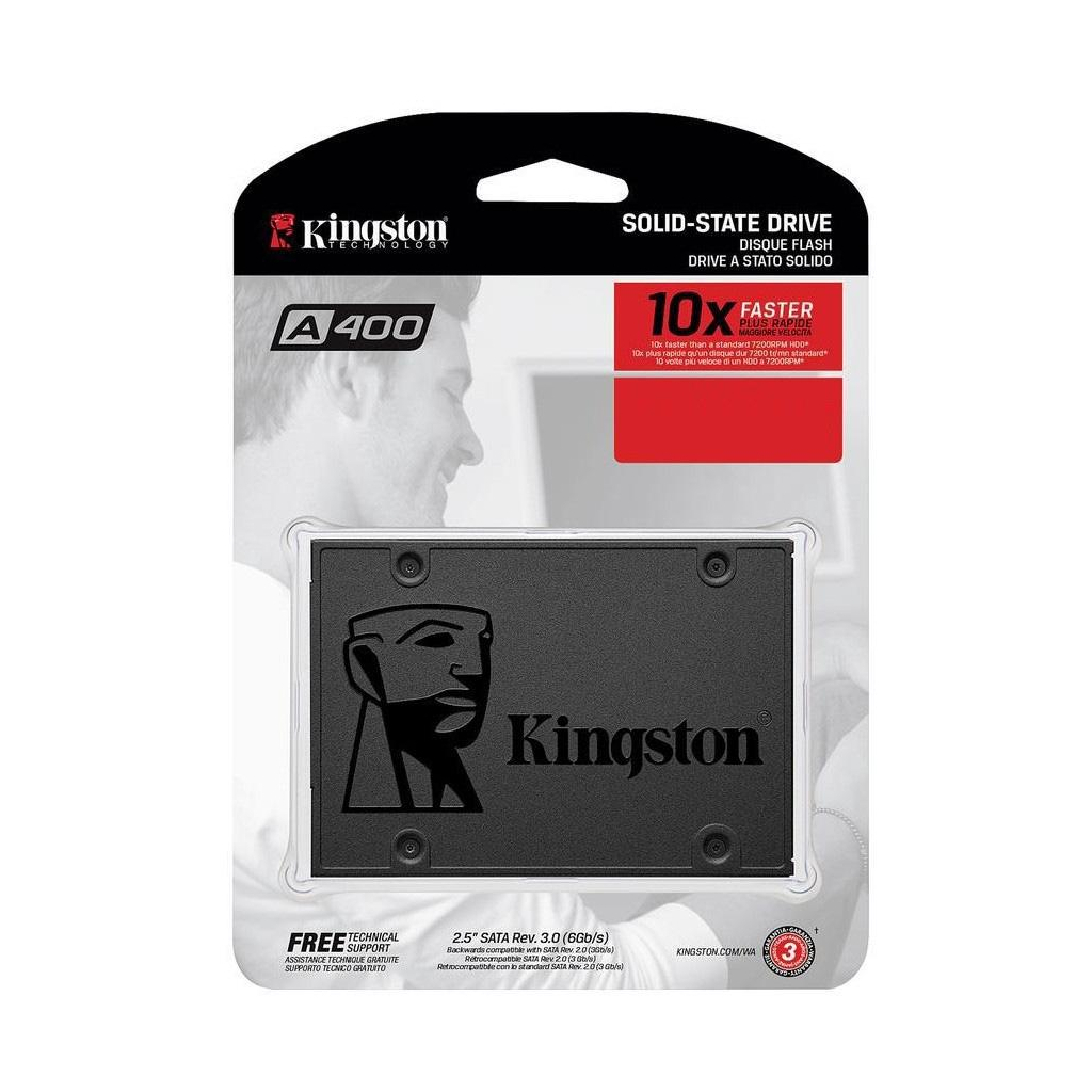 Накопитель SSD 2.5" 960GB Kingston (SA400S37/960G) - 3