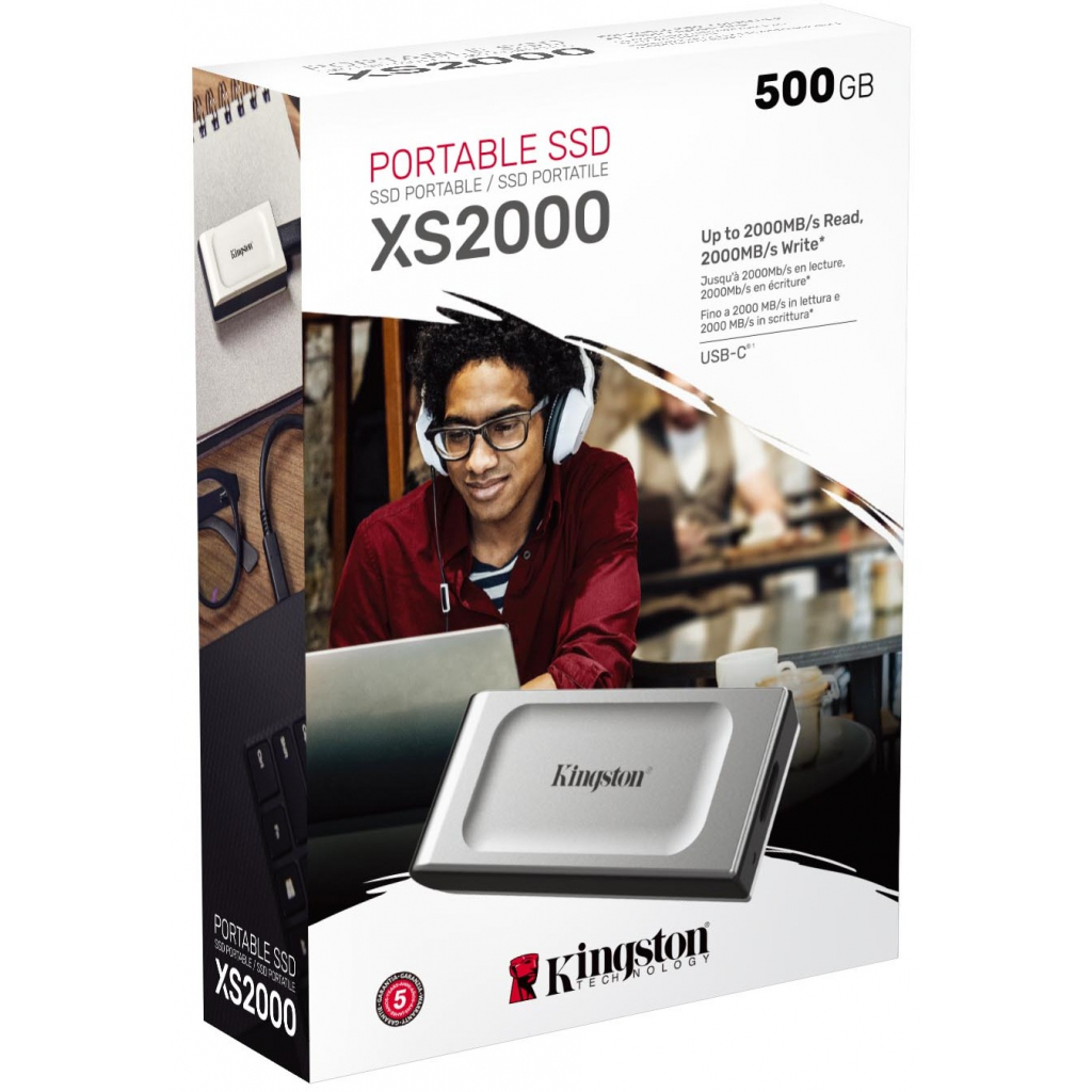 Накопитель SSD USB 3.2 500GB Kingston (SXS2000/500G) - 3
