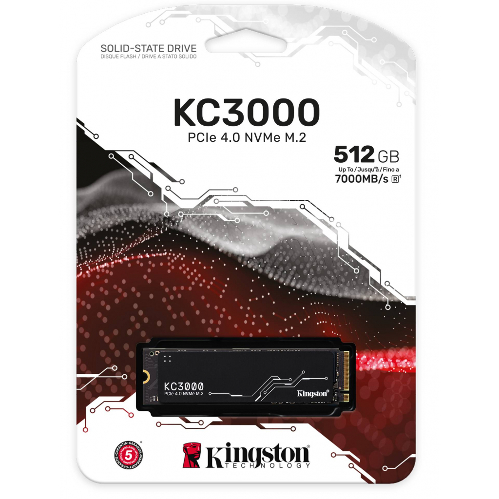Накопитель SSD M.2 2280 512GB Kingston (SKC3000S/512G) - 2