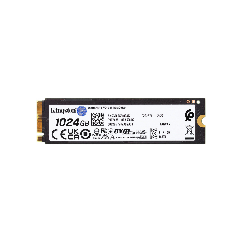 Накопитель SSD M.2 2280 1TB Kingston (SKC3000S/1024G) - 2