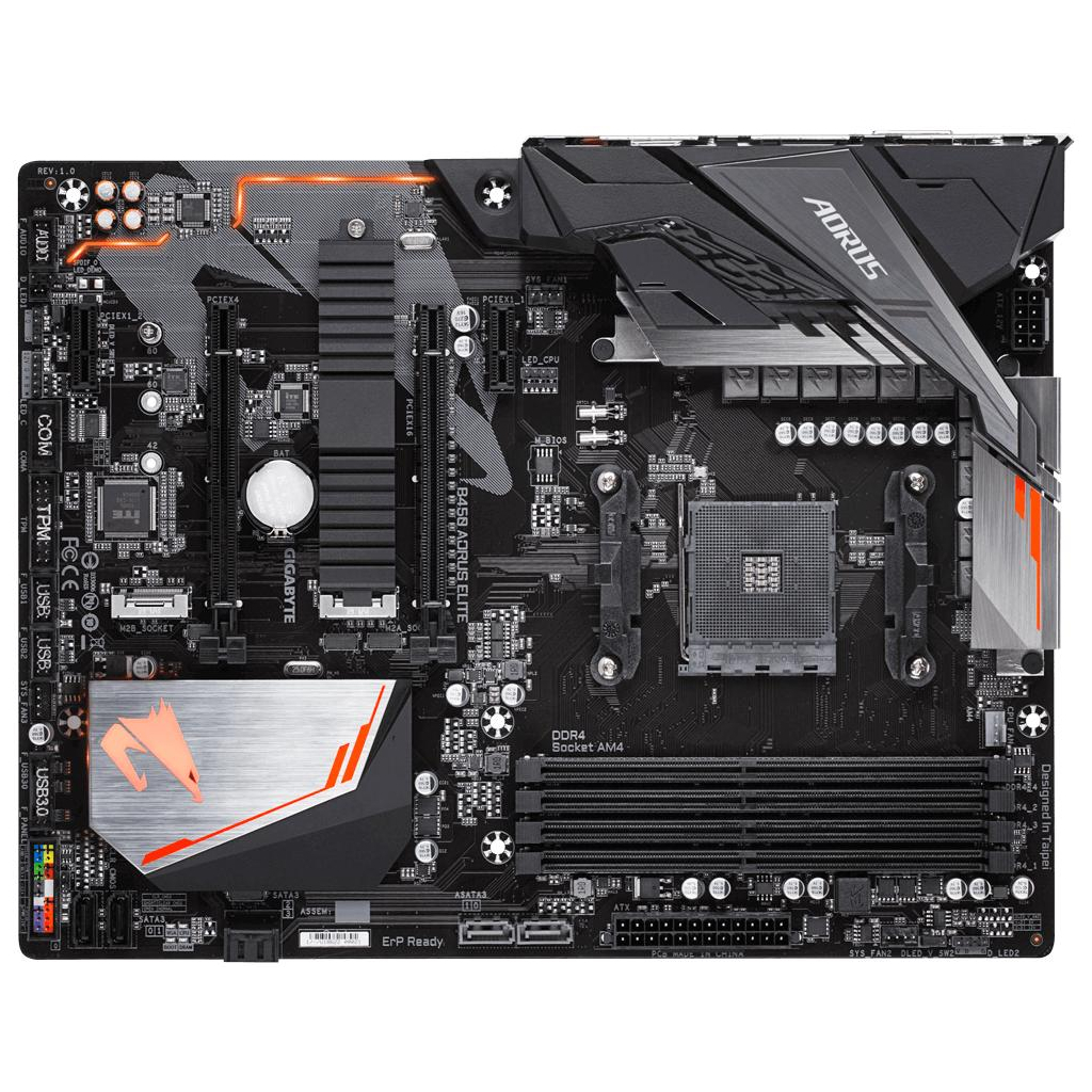 Материнская плата GIGABYTE B450 AORUS ELITE - 1