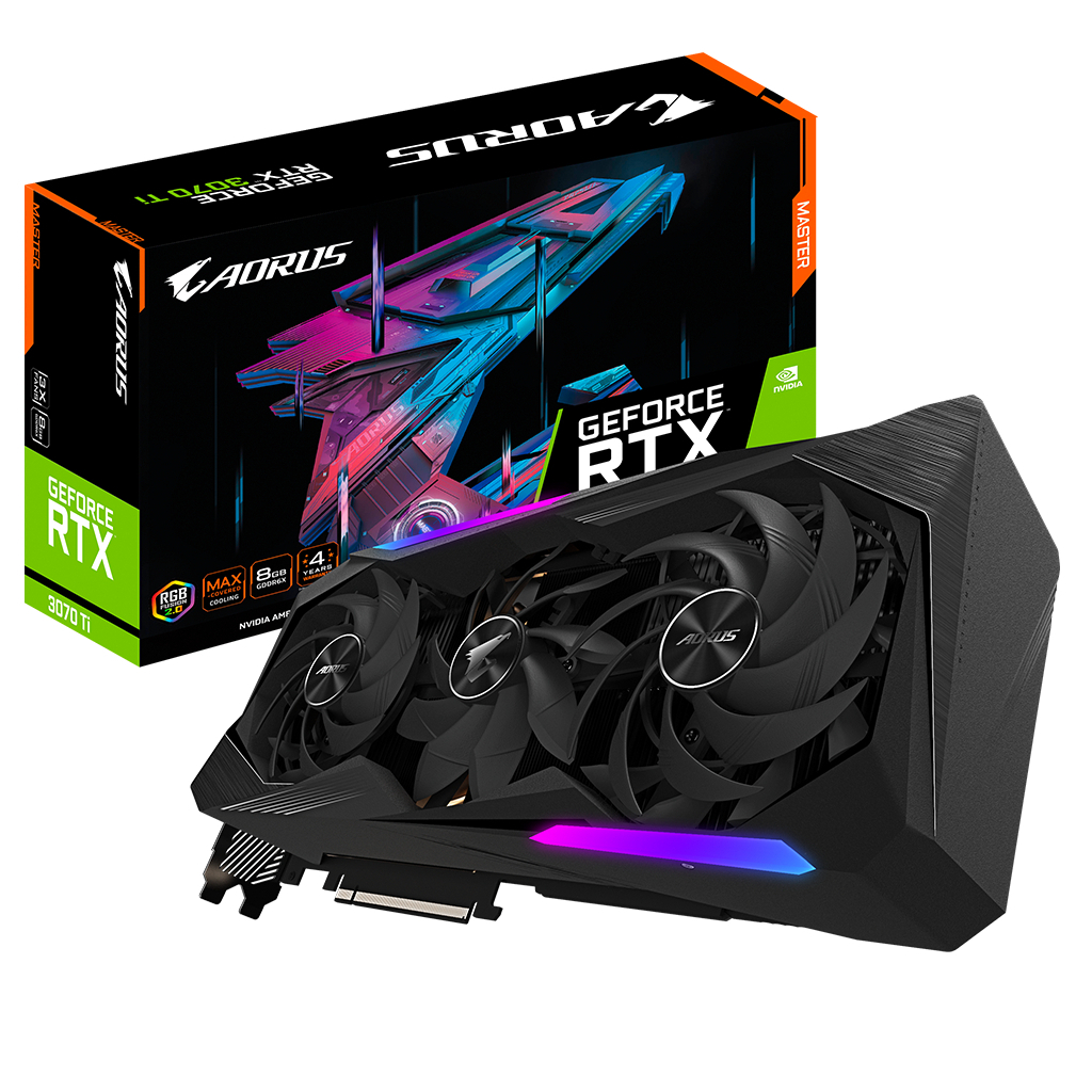 Видеокарта GIGABYTE GeForce RTX3070 Ti 8Gb AORUS MASTER (GV-N307TAORUS M-8GD)