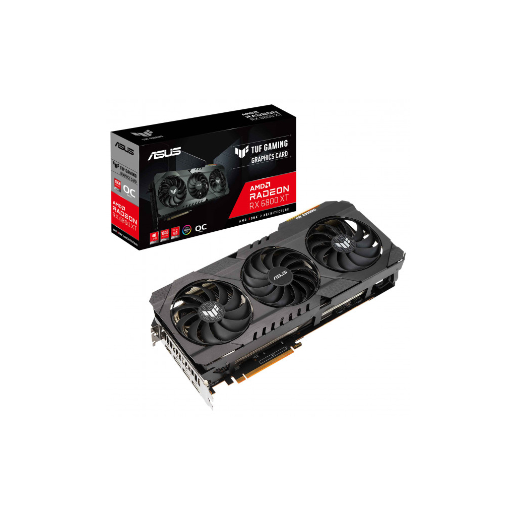 Видеокарта ASUS Radeon RX 6800 XT 16Gb TUF OC GAMING (TUF-RX6800XT-O16G-GAMING)