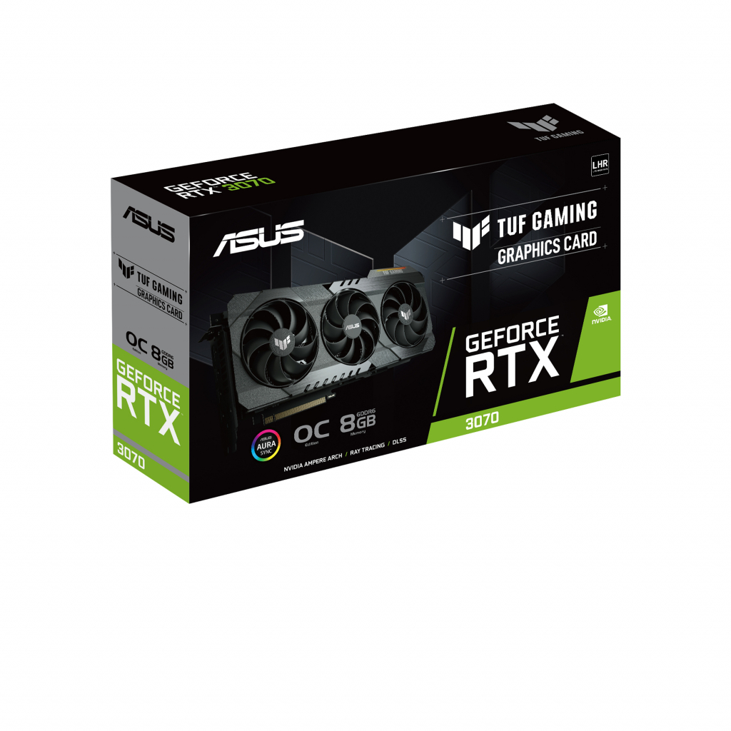 Видеокарта ASUS GeForce RTX3070 8Gb TUF OC V2 GAMING LHR (TUF-RTX3070-O8G-V2-GAMING) - 8