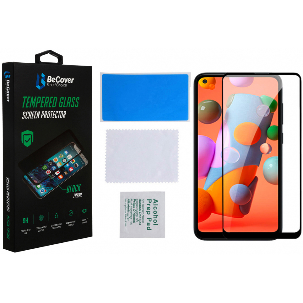 Стекло защитное BeCover Samsung Galaxy A21s SM-A217 Black (707338) - 1