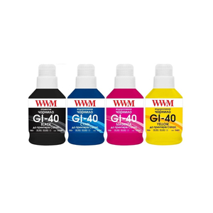 Чернила WWM Canon GI-40 G5040/G6040 4х190г BP/C/M/Y KeyLock (G40SET4)
