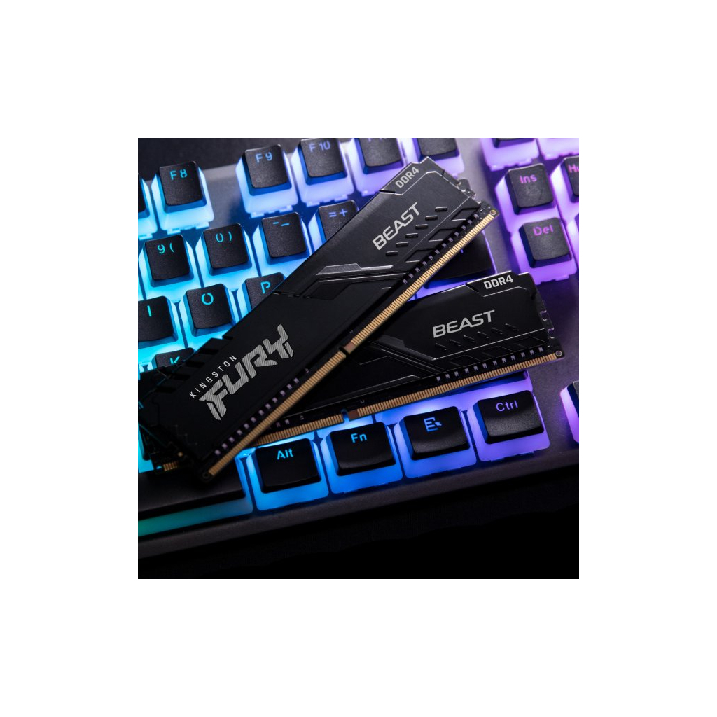 Модуль памяти для компьютера DDR4 16GB 2666 MHz FURY Beast Black Kingston (KF426C16BB/16) - 6