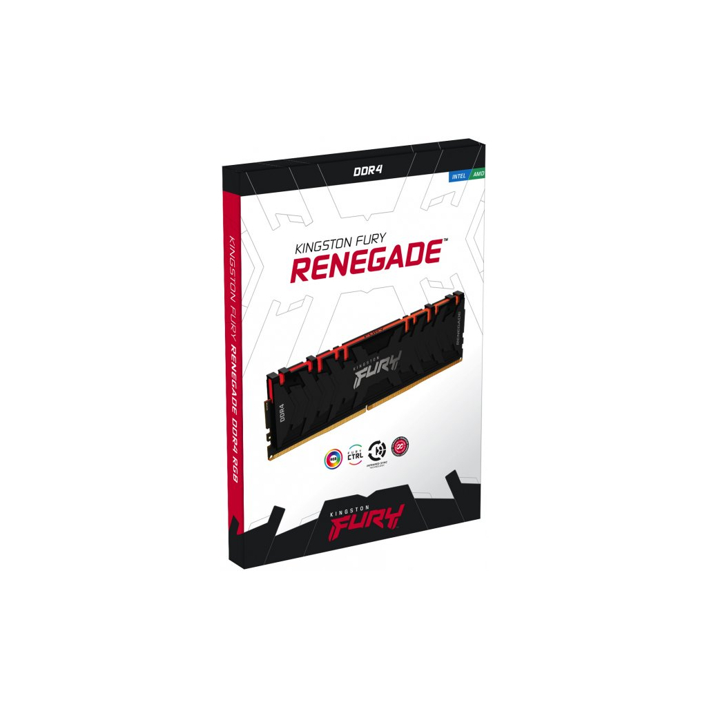 Модуль памяти для компьютера DDR4 16GB (2x8GB) 4266 MHz Renegade RGB Black Kingston (KF442C19RBAK2/16) - 4