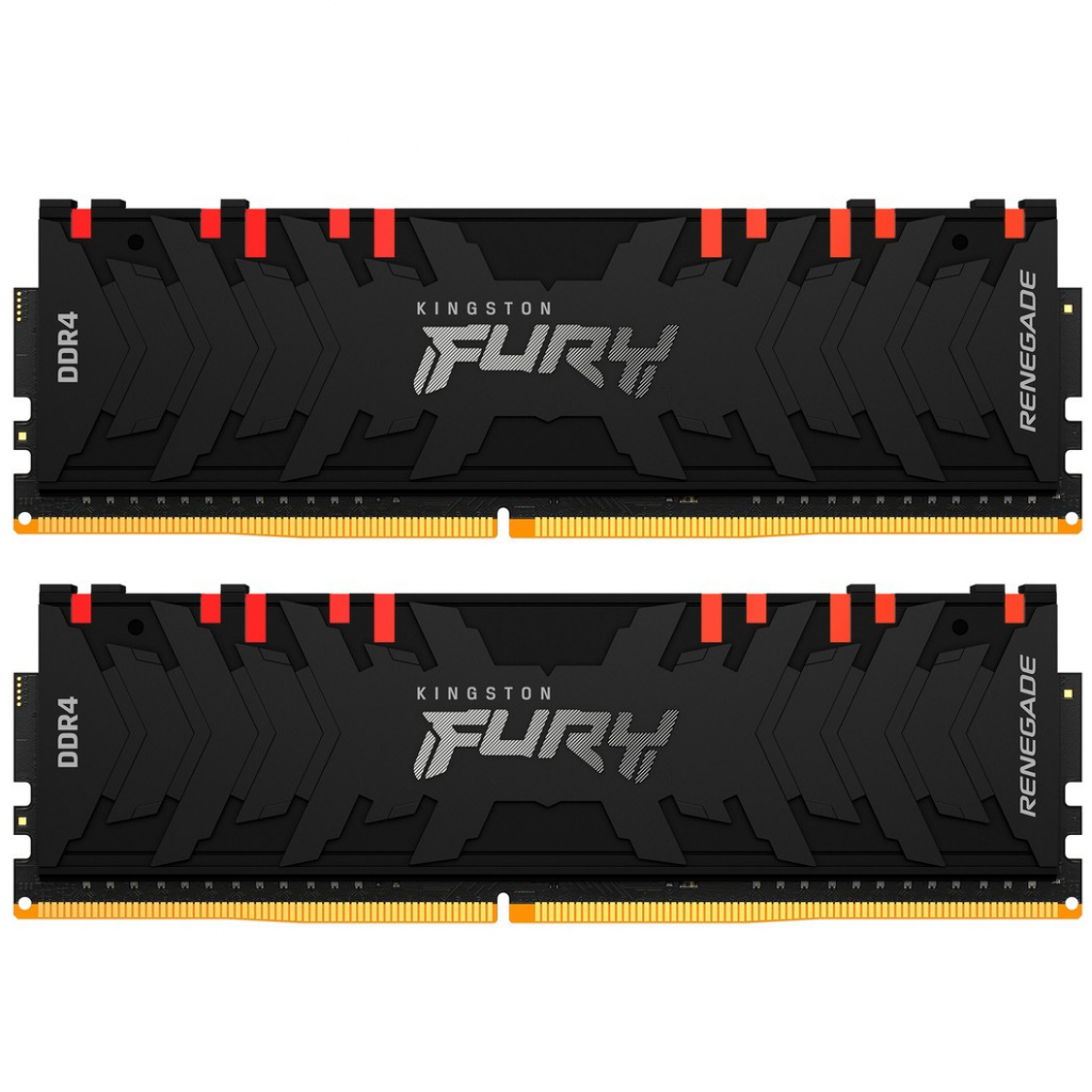 Модуль памяти для компьютера DDR4 16GB (2x8GB) 4266 MHz Renegade RGB Black Kingston (KF442C19RBAK2/16)