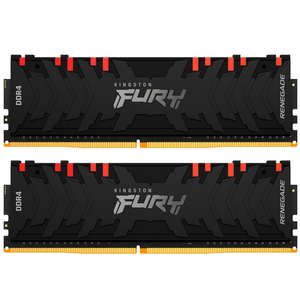 Модуль памяти для компьютера DDR4 16GB (2x8GB) 4266 MHz Renegade RGB Black Kingston (KF442C19RBAK2/16)