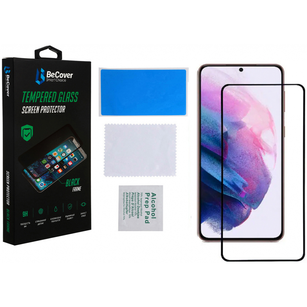 Стекло защитное BeCover Samsung Galaxy S21 Ultra SM-G998 Black (707357) - 1