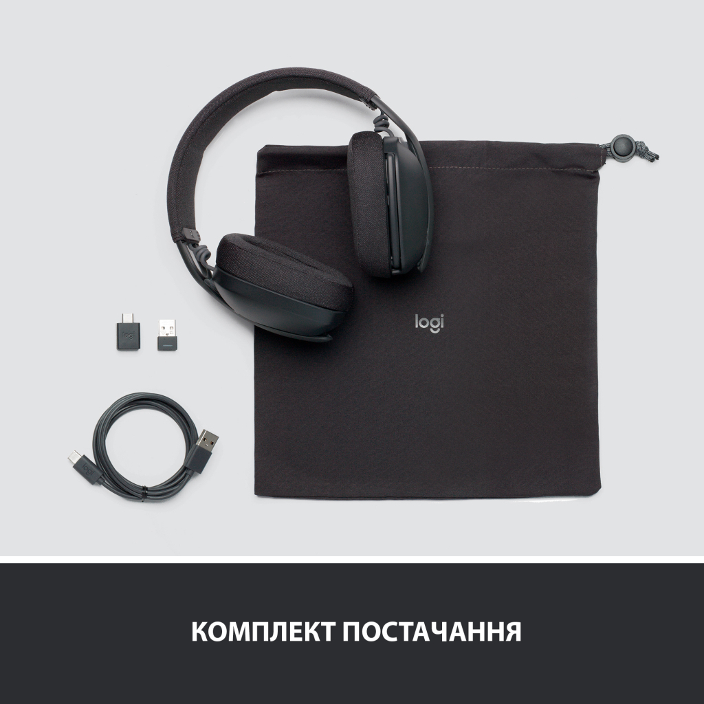 Наушники Logitech Zone Vibe 125 Graphite (981-001126) - 8