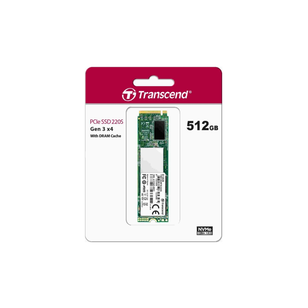 Накопитель SSD M.2 2280 512GB Transcend (TS512GMTE220S) - 1