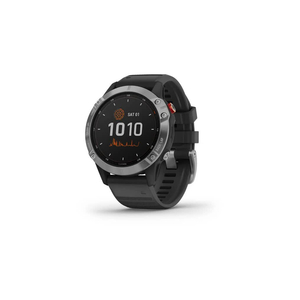 Смарт-часы Garmin fenix 6 Solar, Silver with black band, GPS (010-02410-00)