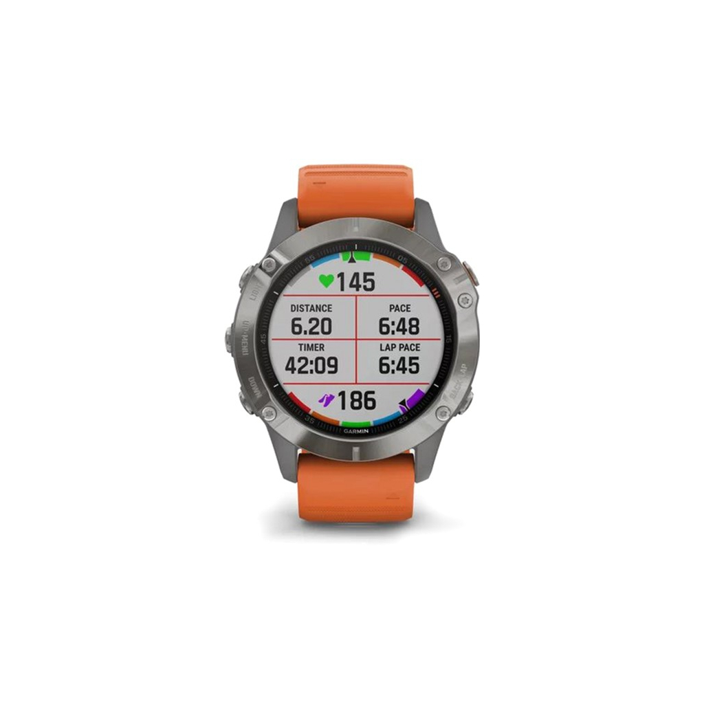 Смарт-часы Garmin fenix 6, Pro and Sapphire editions, Titanium with ember oran (010-02158-14) - 3