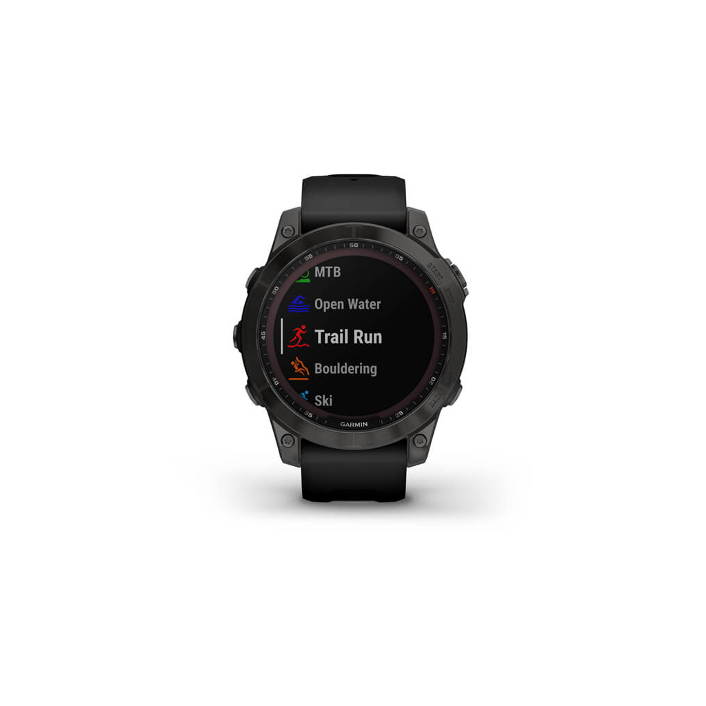 Смарт-часы Garmin fenix 7 Sapph Solar, Carbon Gray DLC Ti w/Black Band, GPS (010-02540-21) - 6