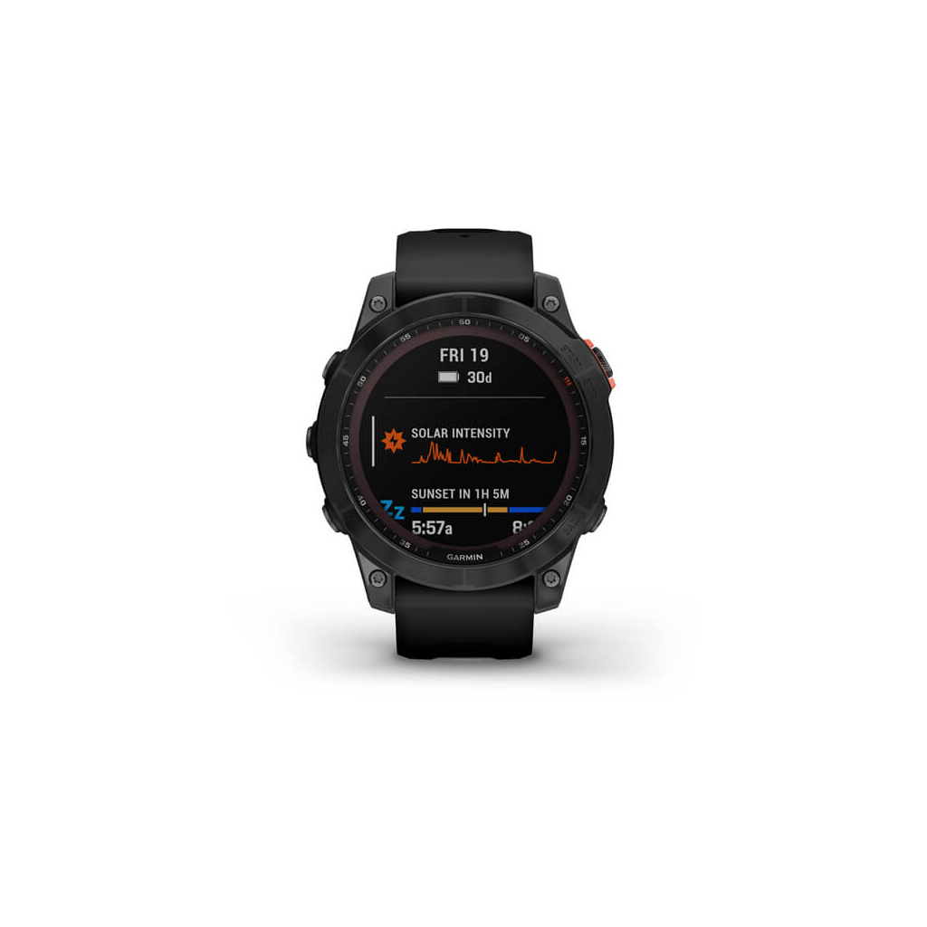 Смарт-часы Garmin fenix 7 Solar, Slate Gray w/Black Band, GPS (010-02540-11) - 1