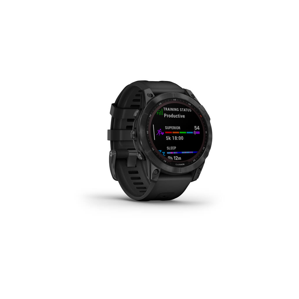 Смарт-часы Garmin fenix 7 Solar, Slate Gray w/Black Band, GPS (010-02540-11) - 2