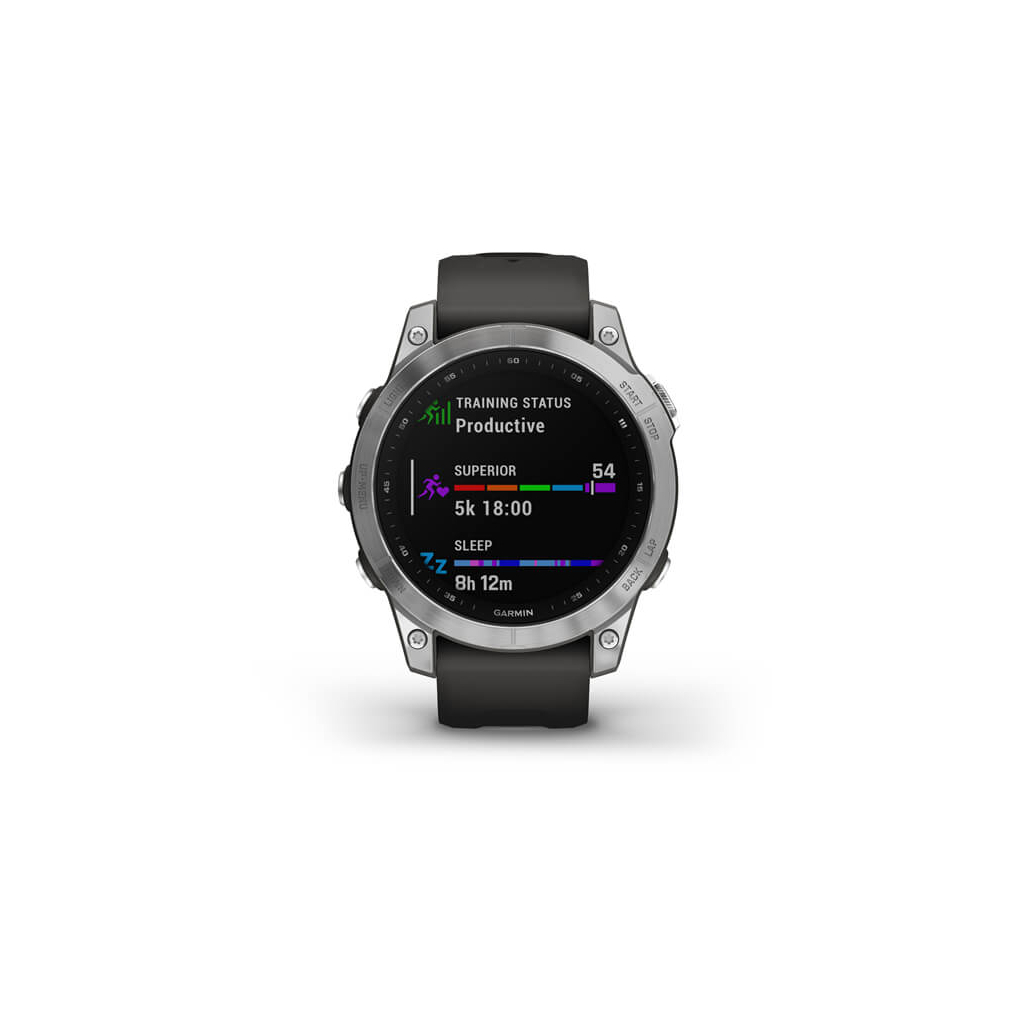 Смарт-часы Garmin fenix 7, Silver w/Graphite Band, GPS (010-02540-01) - 1