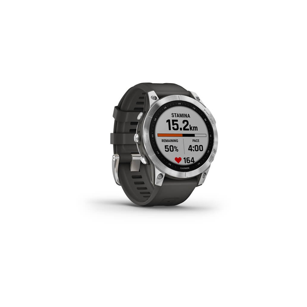 Смарт-часы Garmin fenix 7, Silver w/Graphite Band, GPS (010-02540-01) - 2
