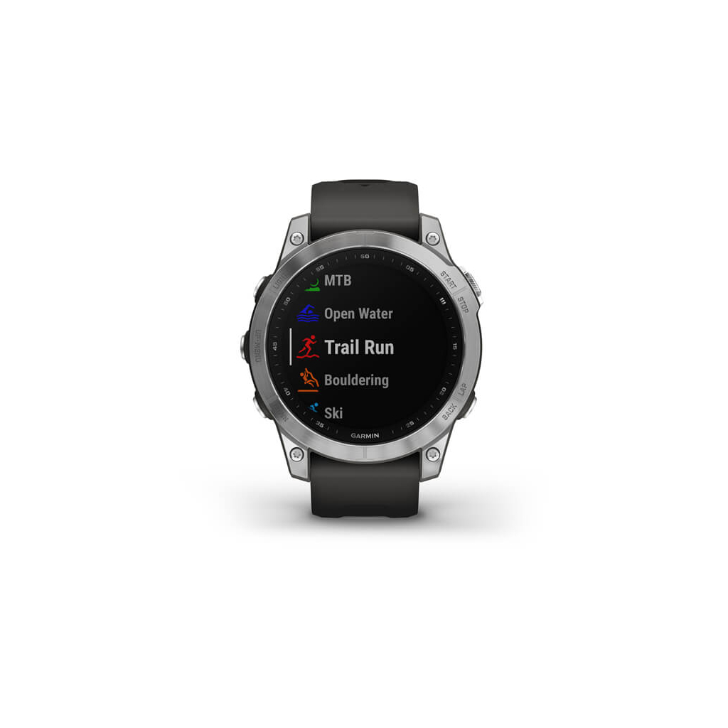 Смарт-часы Garmin fenix 7, Silver w/Graphite Band, GPS (010-02540-01) - 5