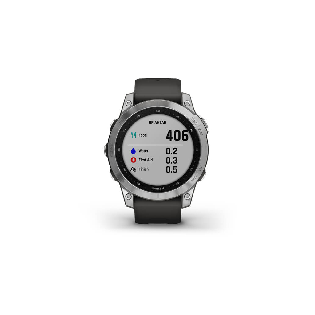 Смарт-часы Garmin fenix 7, Silver w/Graphite Band, GPS (010-02540-01) - 6