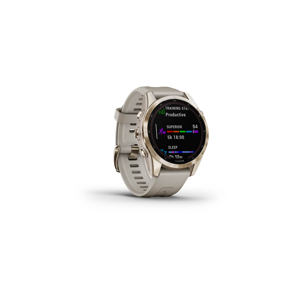 Смарт-часы Garmin fenix 7S Sapphire Sol, Cream Gold Ti w/ Light Sand Band, GPS (010-02539-21) - 2