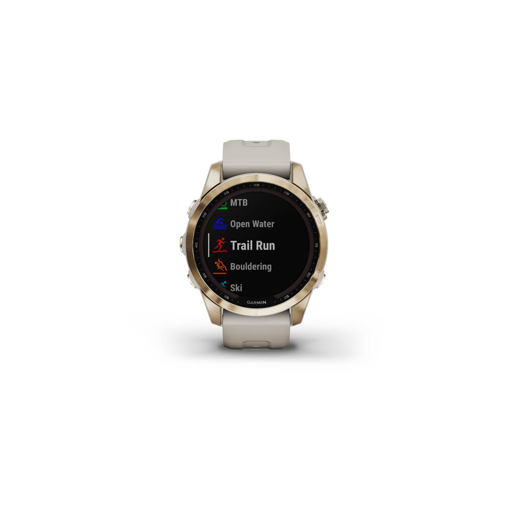 Смарт-часы Garmin fenix 7S Sapphire Sol, Cream Gold Ti w/ Light Sand Band, GPS (010-02539-21) - 6