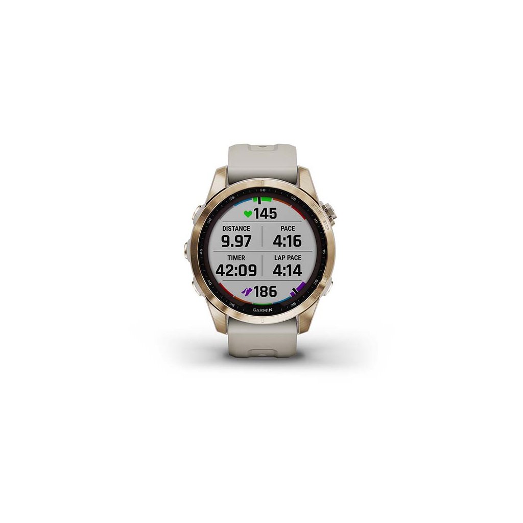Смарт-часы Garmin fenix 7S Sapphire Sol, Cream Gold Ti w/ Light Sand Band, GPS (010-02539-21) - 8