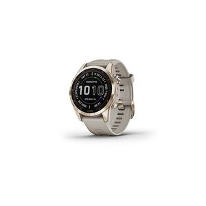 Смарт-часы Garmin fenix 7S Sapphire Sol, Cream Gold Ti w/ Light Sand Band, GPS (010-02539-21)