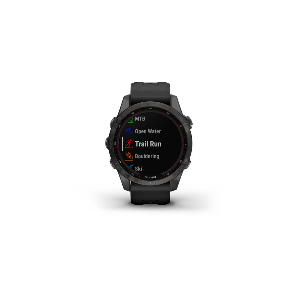 Смарт-часы Garmin fenix 7S Sapphire Sol,Carbon Gray DLC Ti w/ith Blk Band, GPS (010-02539-25) - 6