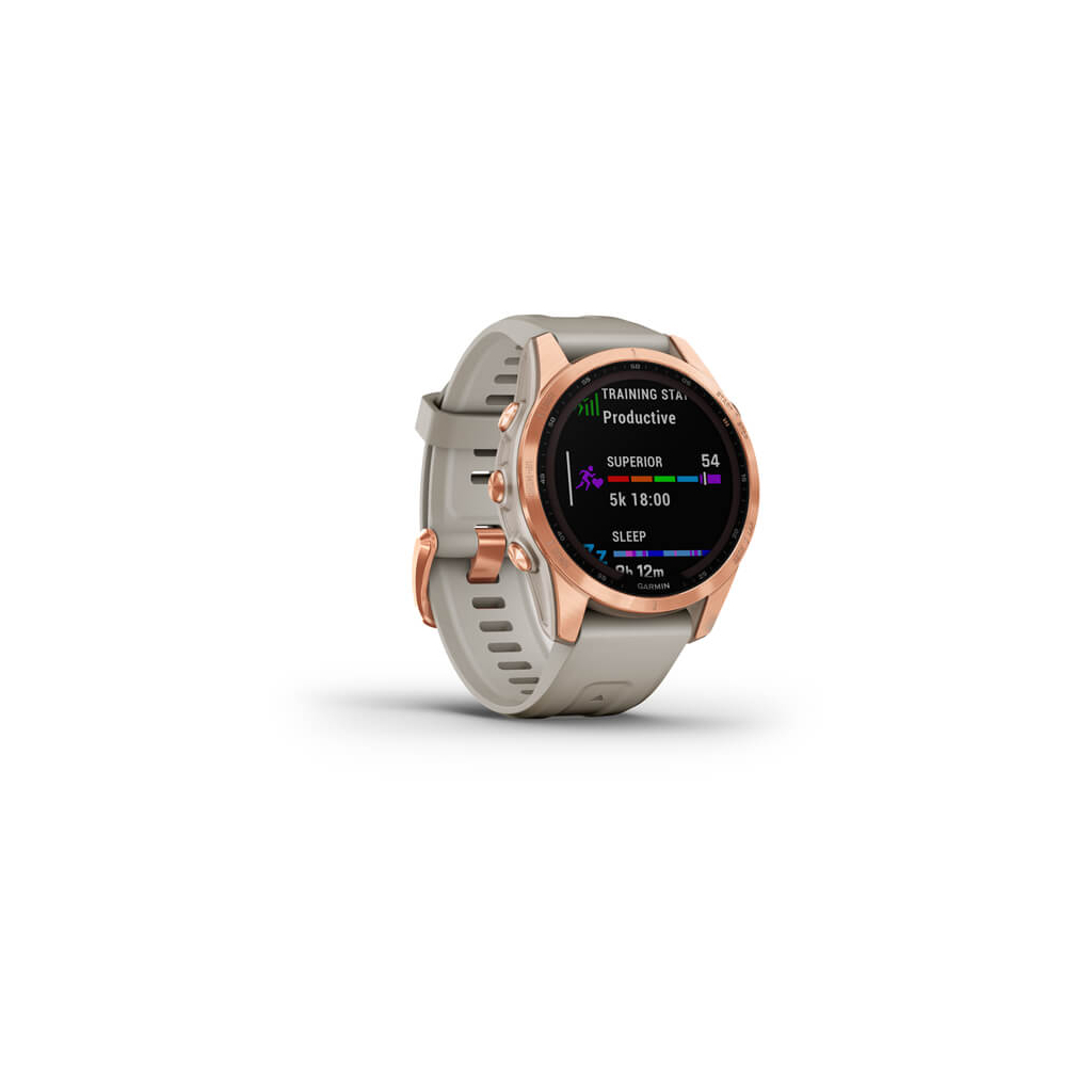 Смарт-часы Garmin fenix 7S Sol,Rose Gold w/Light Sand Band, GPS (010-02539-11) - 2