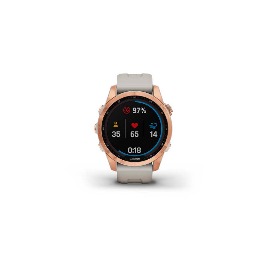 Смарт-часы Garmin fenix 7S Sol,Rose Gold w/Light Sand Band, GPS (010-02539-11) - 5