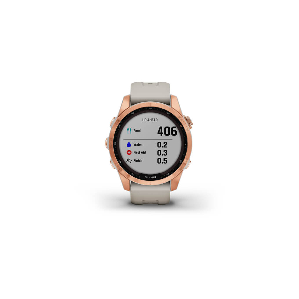 Смарт-часы Garmin fenix 7S Sol,Rose Gold w/Light Sand Band, GPS (010-02539-11) - 7