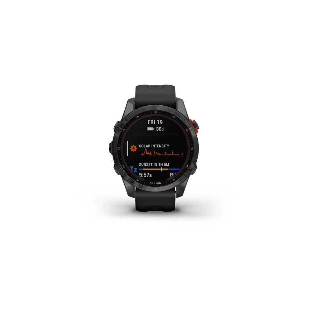 Смарт-часы Garmin fenix 7S Solar,Slate Gray w/ Black Band, GPS (010-02539-13) - 1