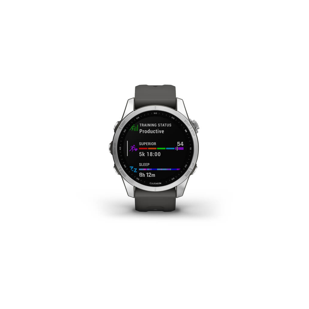Смарт-часы Garmin fenix 7S Stainless Steel w/Graphite Band, GPS (010-02539-01) - 1