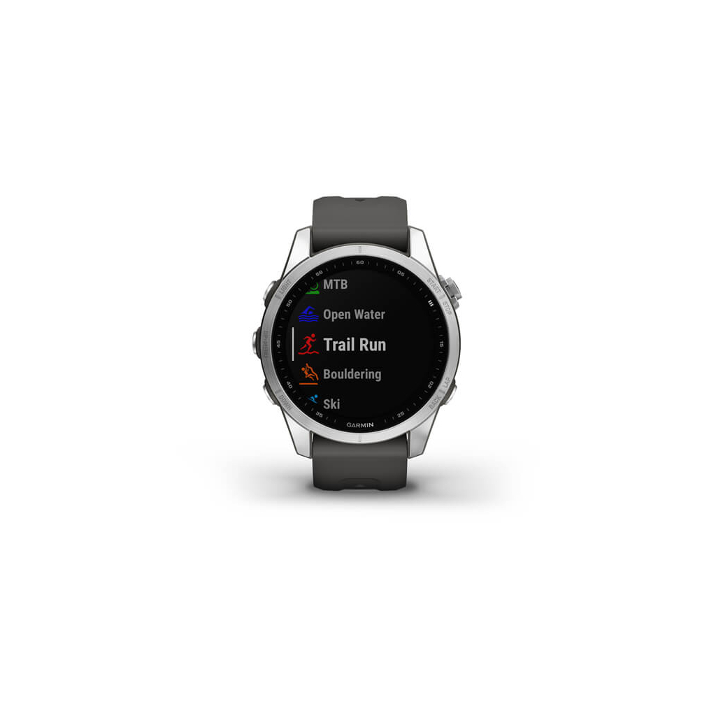 Смарт-часы Garmin fenix 7S Stainless Steel w/Graphite Band, GPS (010-02539-01) - 5
