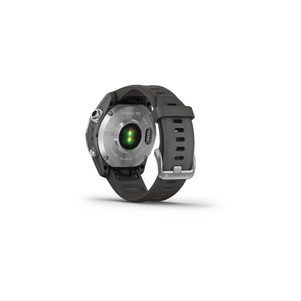 Смарт-часы Garmin fenix 7S Stainless Steel w/Graphite Band, GPS (010-02539-01) - 9